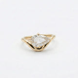 ELLE Pear Rose Cut Pinky Ring in 14K