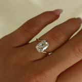ARIA Old Mine Cushion Cut Ring in 14K