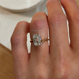 ARIA Old Mine Cushion Cut Ring in 14K