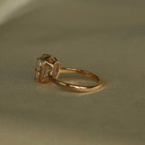 ADELINE Old Mine Cushion Cut Ring in 14K