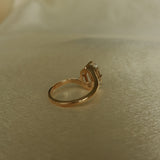 ARIA Old Mine Cushion Cut Ring in 14K