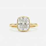 ADELINE Old Mine Cushion Cut Ring in 14K